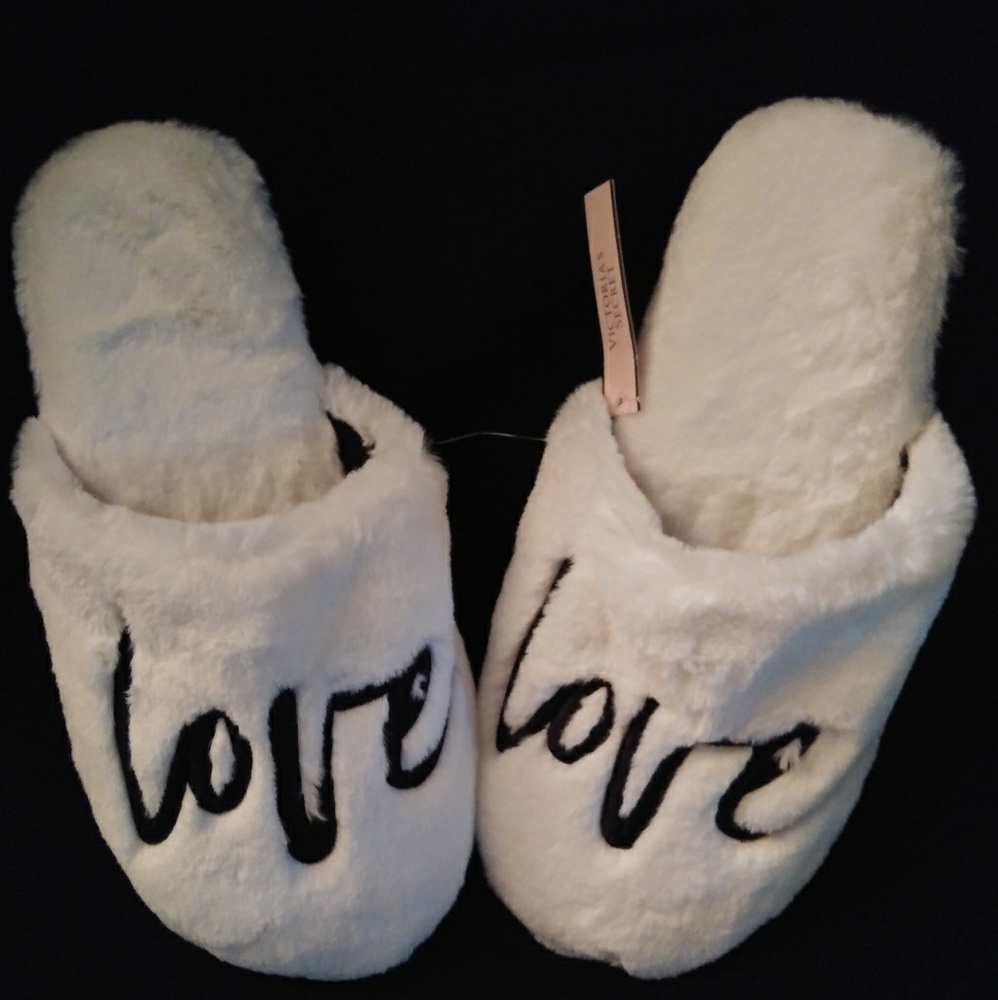 Victoria's Secret "LOVE" logo slippers